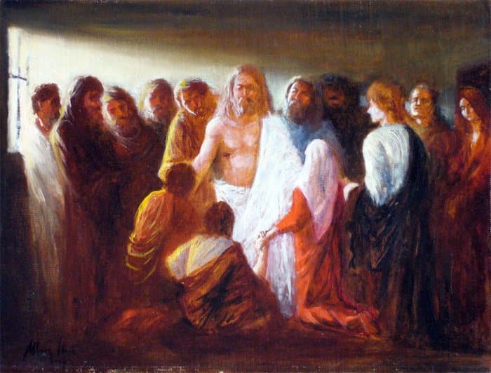 JESUS appears to disciples in Upper Room+1